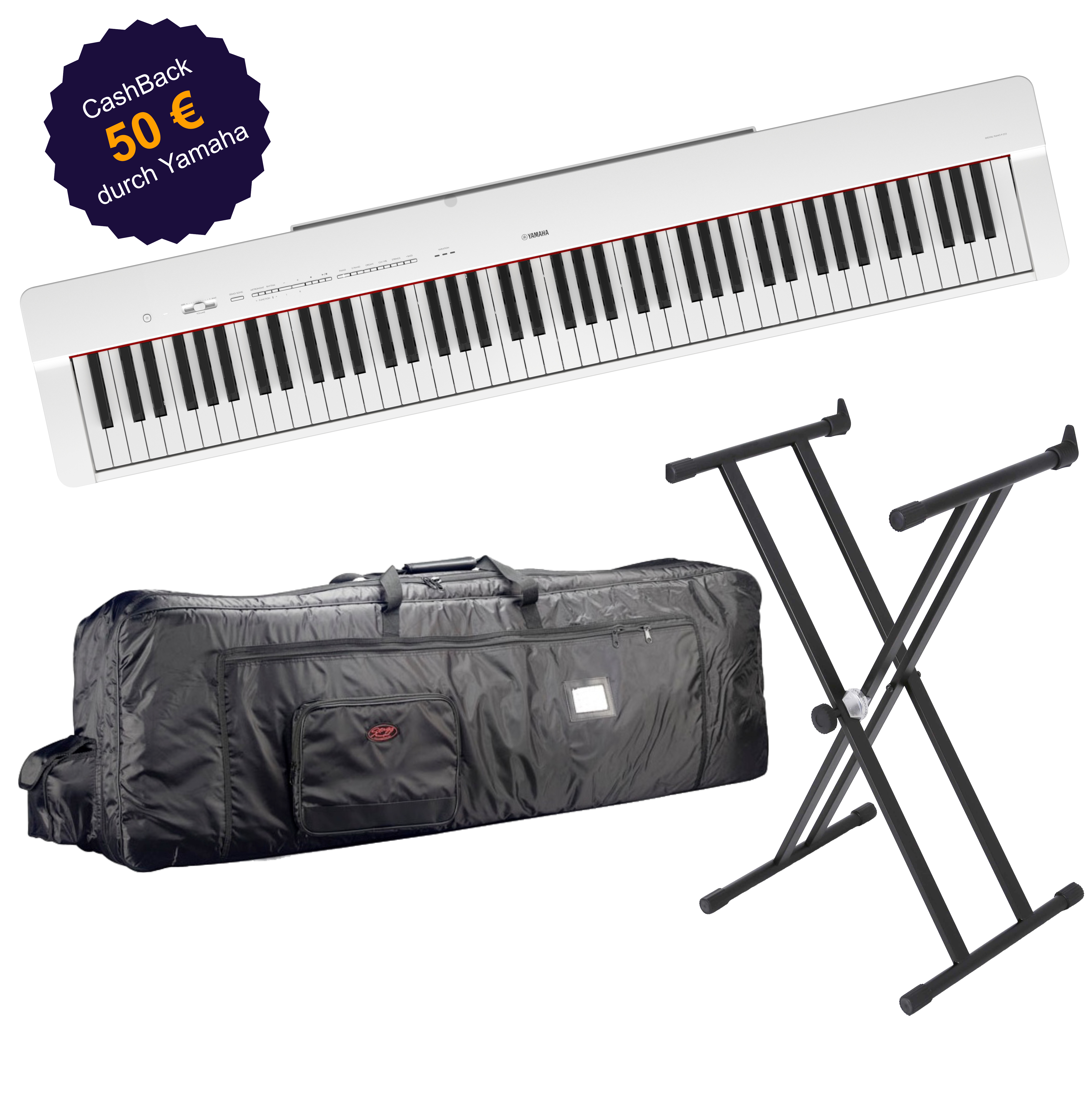 Yamaha P-225 WH Stage Set Premium +50 EUR Cashback Yamaha