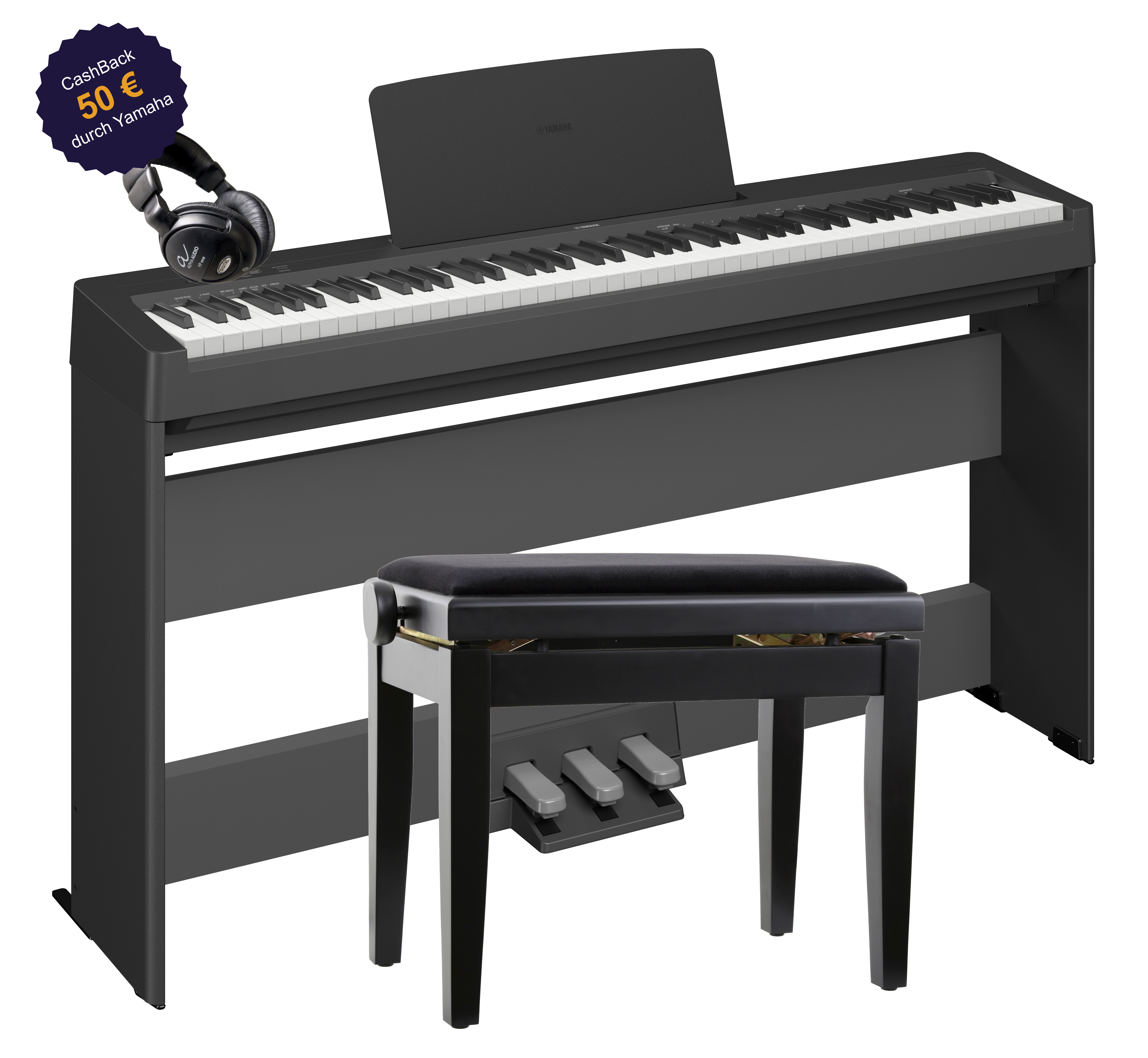 Yamaha P-145 B Home Set Deluxe + 50 EUR Cashback Yamaha