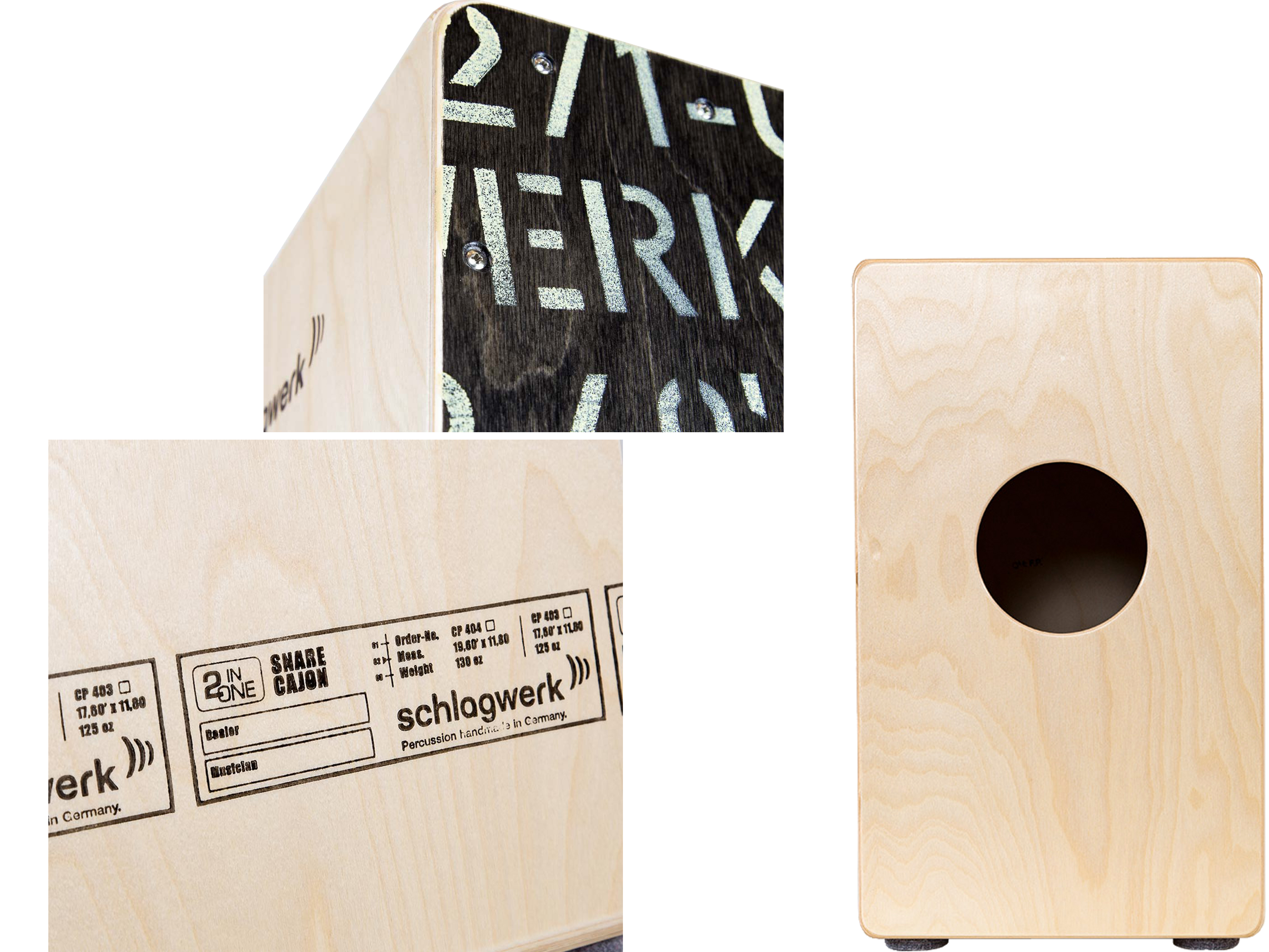 Schlagwerk CP404BLK Cajon 2inOne black large