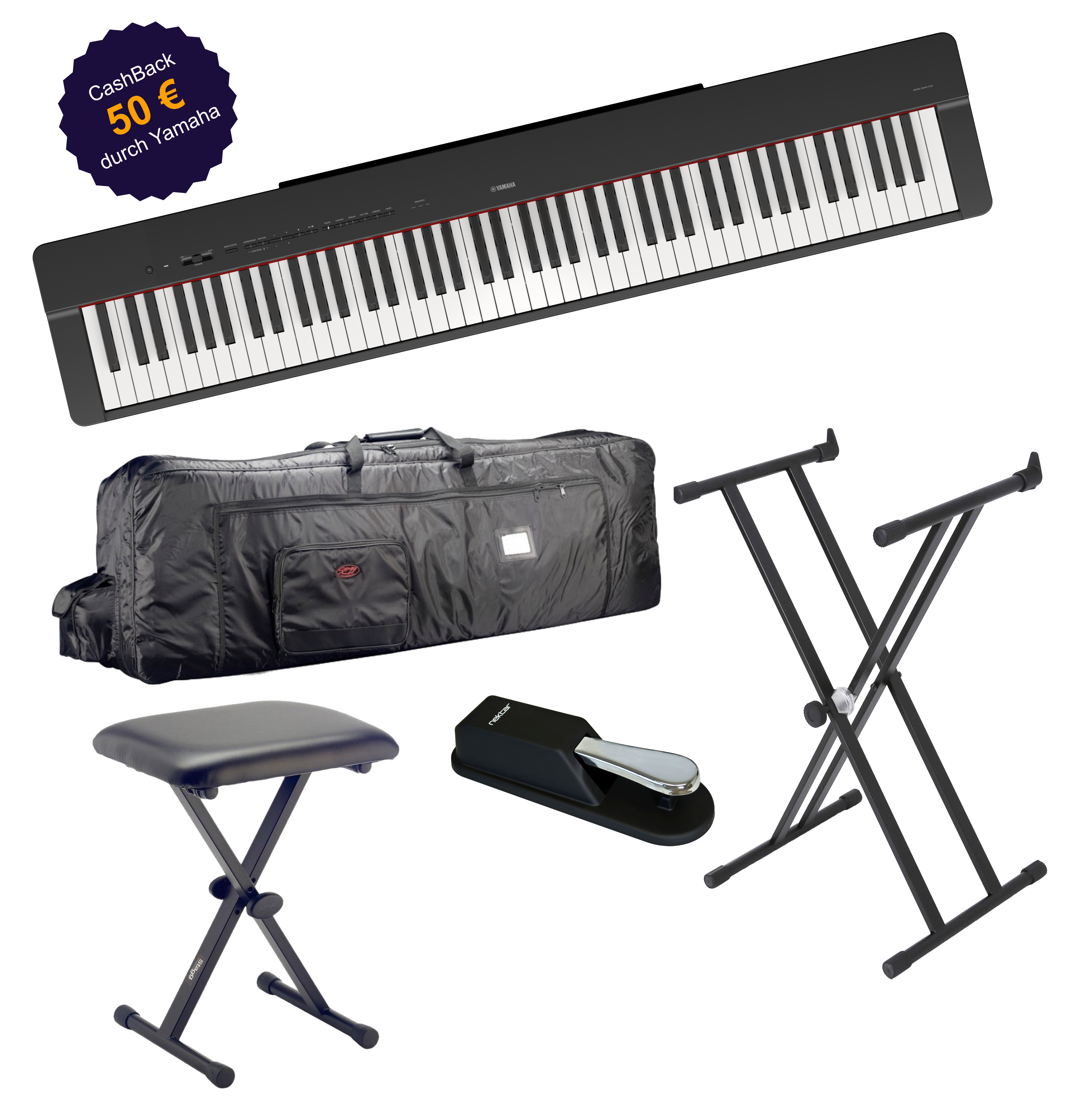 Yamaha P-225 B Stage Set Deluxe +50 EUR Cashback von Yamaha