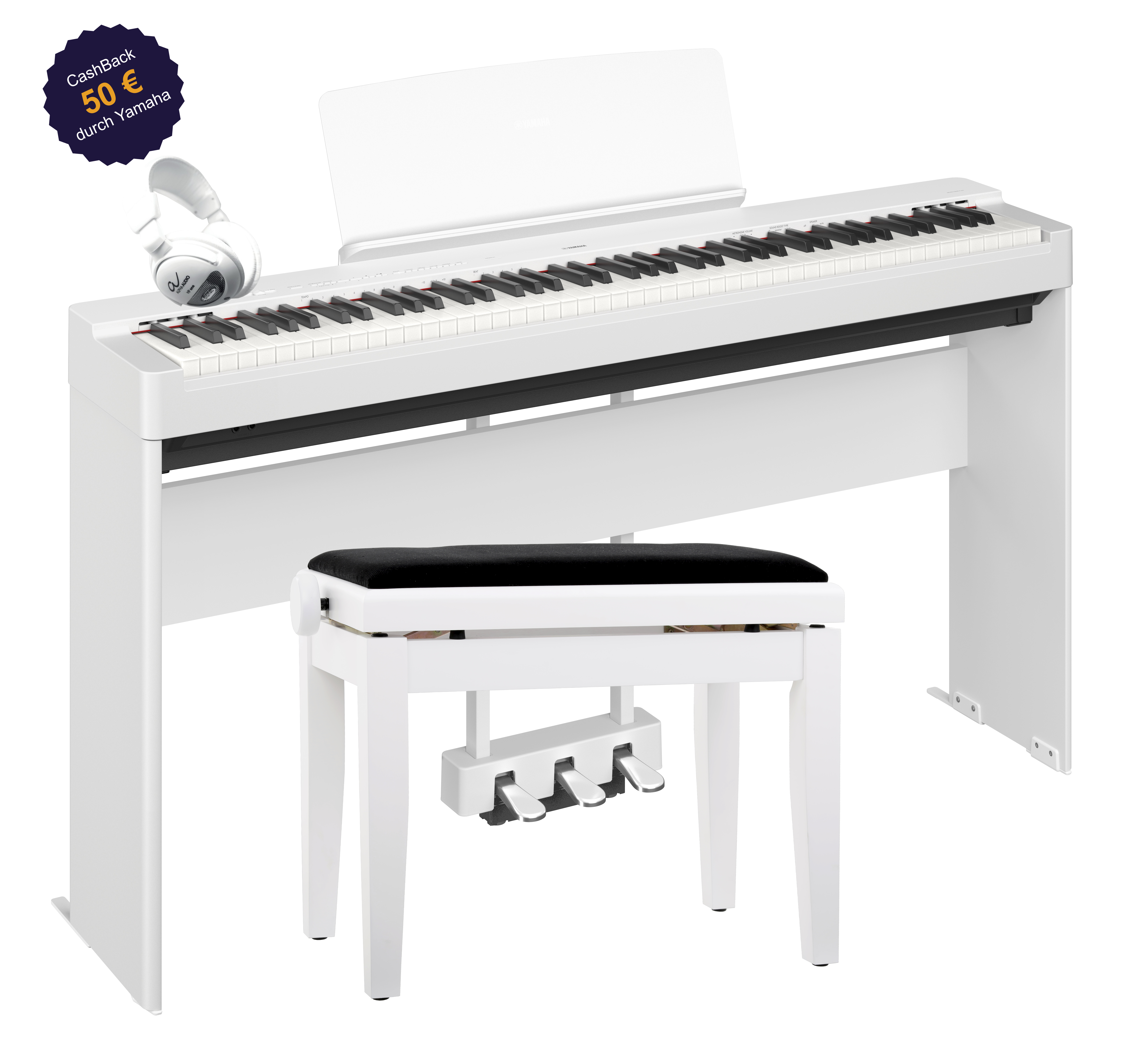 Yamaha P-225 WH Home Set Deluxe + 50 EUR Cashback von Yamaha